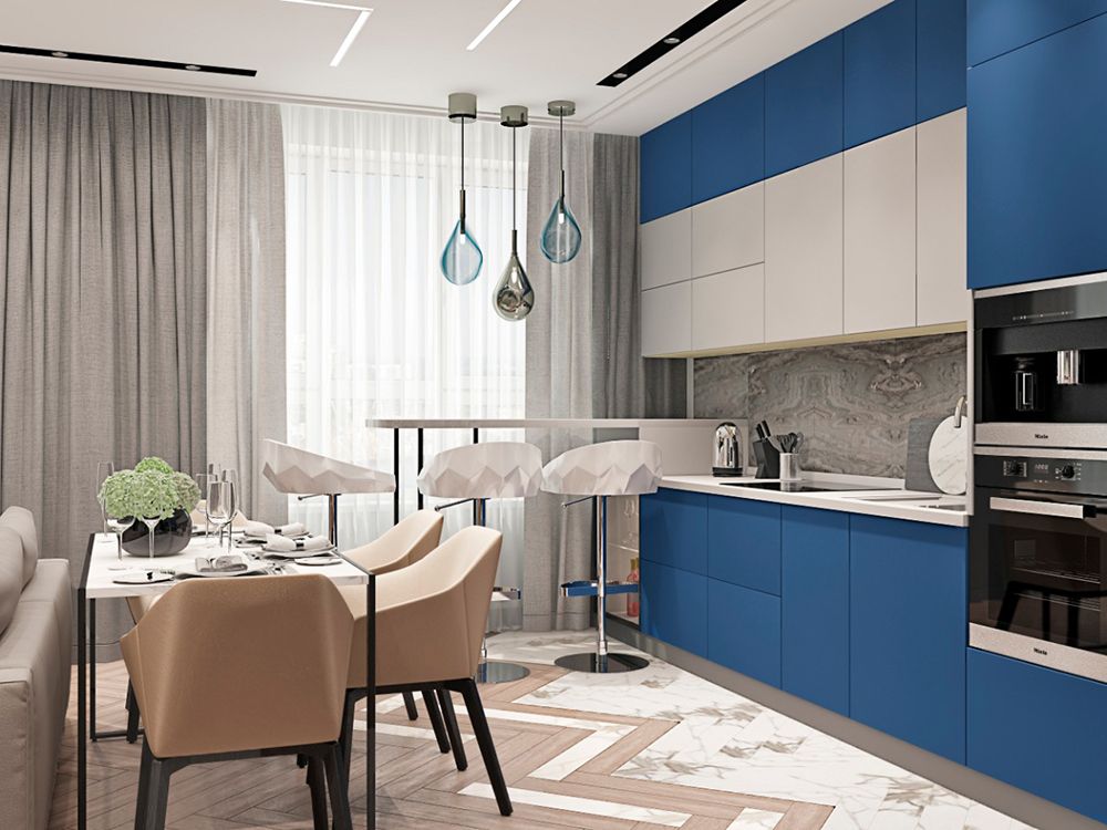 Elegant interior with natural materials planned by Nestline Interiors