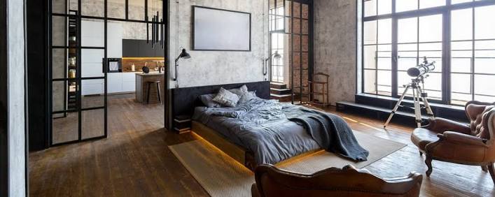 Interior materials and furnishings selected for a coordinated design