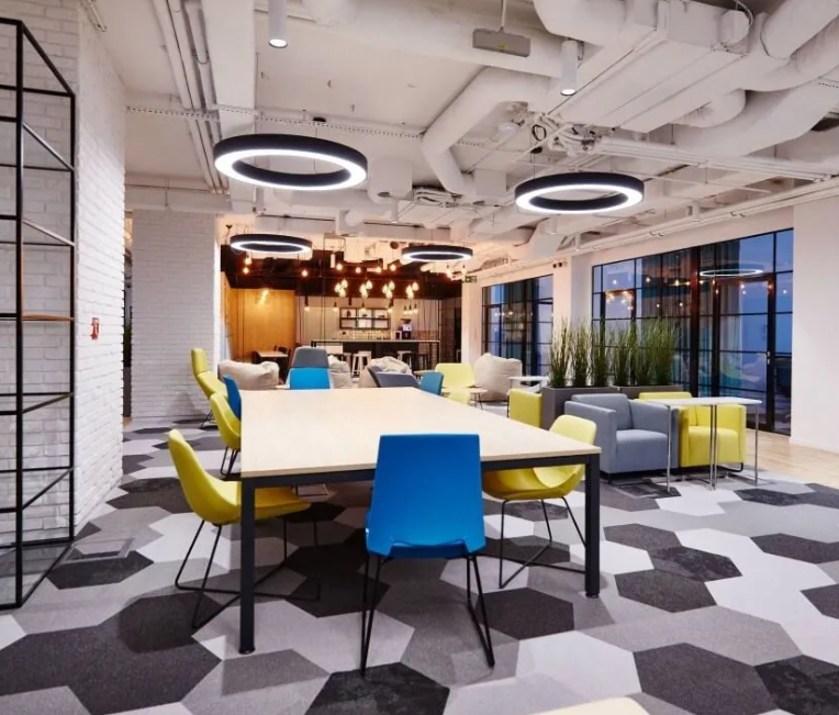 Shared creative lounge and collaboration area