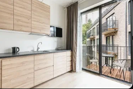 Comfortable furnished rental dining and living area