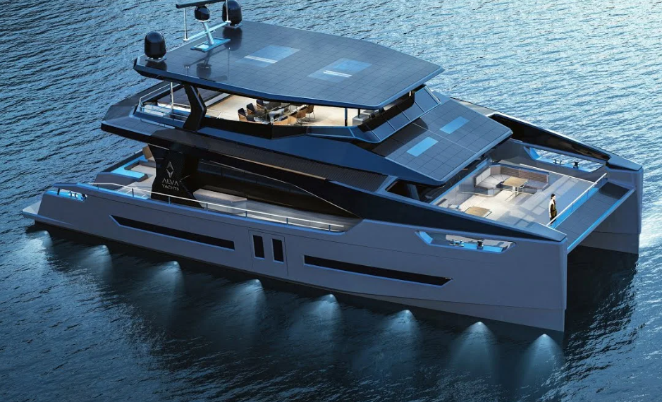 Detailed maintenance work on a motor yacht drivetrain