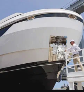Yacht maintenance services at the marina